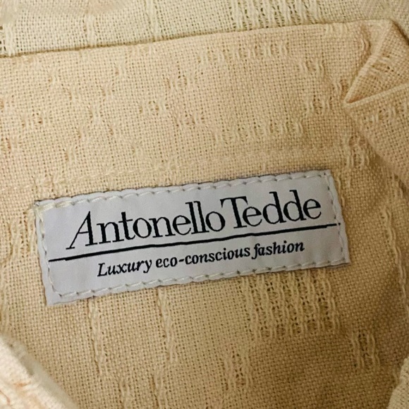 Antonello Tedde blue and white boho textured purse with braided strap. - Picture 6 of 7